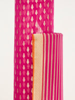 Handwoven Fuchsia Pink Banarasi Suit Set