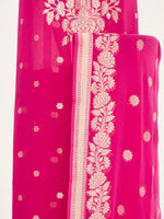 Handwoven Deep Pink Banarasi Suit Set