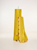 Handwoven Citrine Yellow Banarasi Suit Set