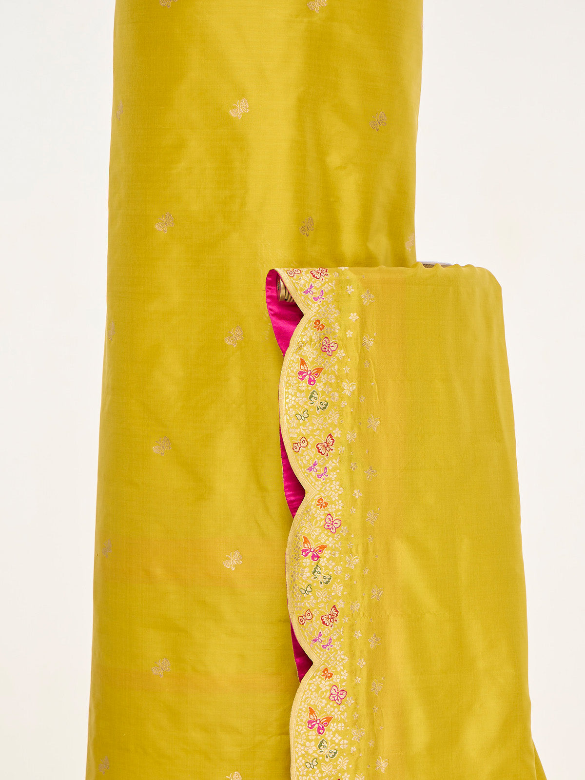 Handwoven Citrine Yellow Banarasi Suit Set