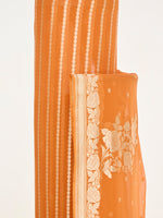 Handwoven Orange Banarasi Suit Set