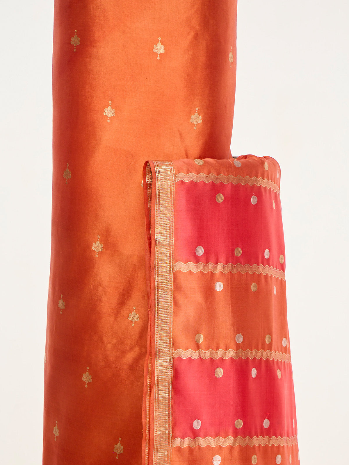 Handwoven Burnt Orange Banarasi Suit Set