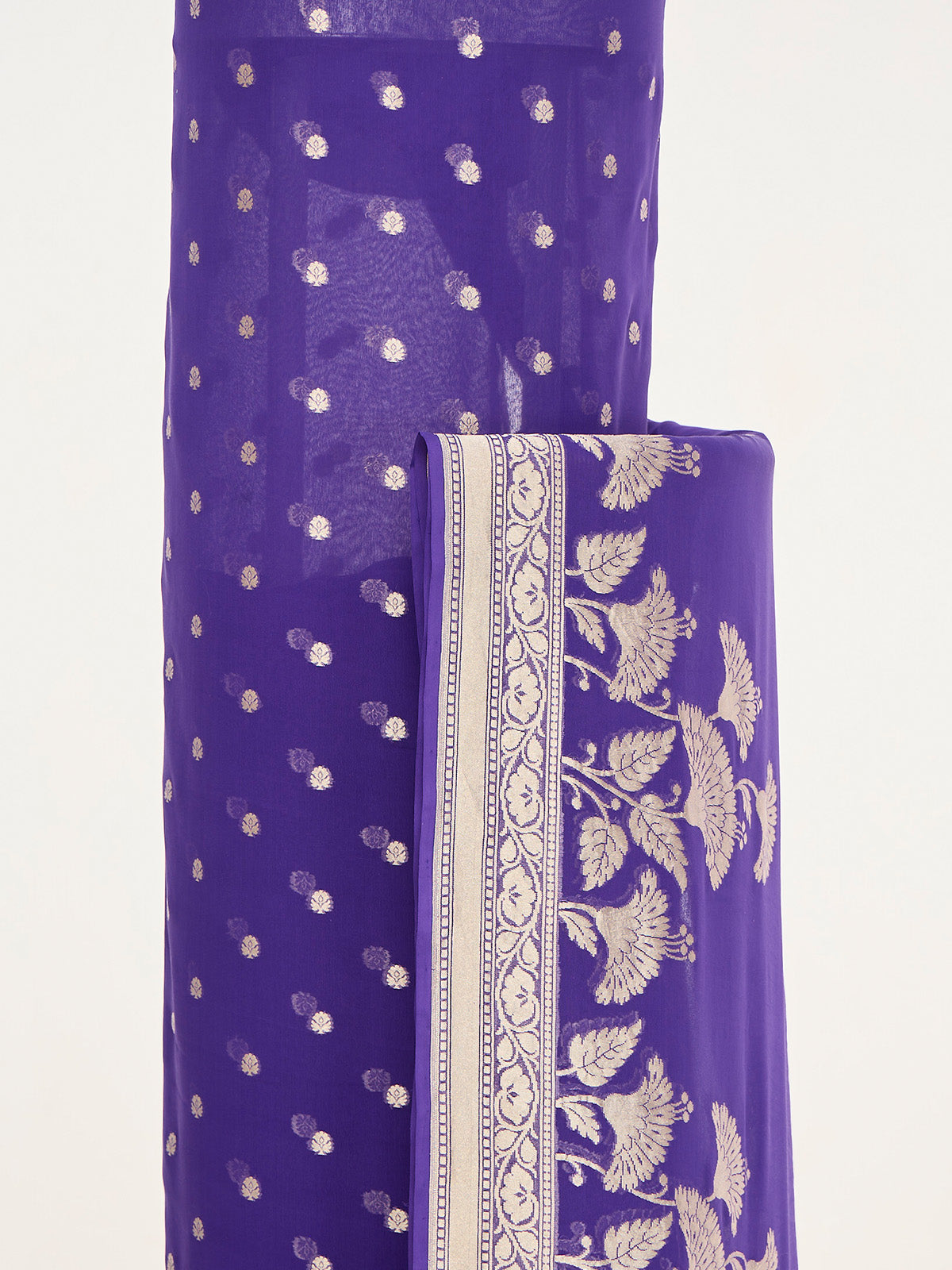 Handwoven Ultraviolet Banarasi Suit Set