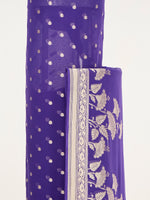 Handwoven Ultraviolet Banarasi Suit Set