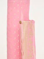 Handwoven Baby Pink Banarasi Suit Set