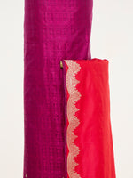 Handwoven Magenta Banarasi Suit Set
