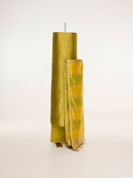 Handwoven Mustard Green Banarasi Suit Set