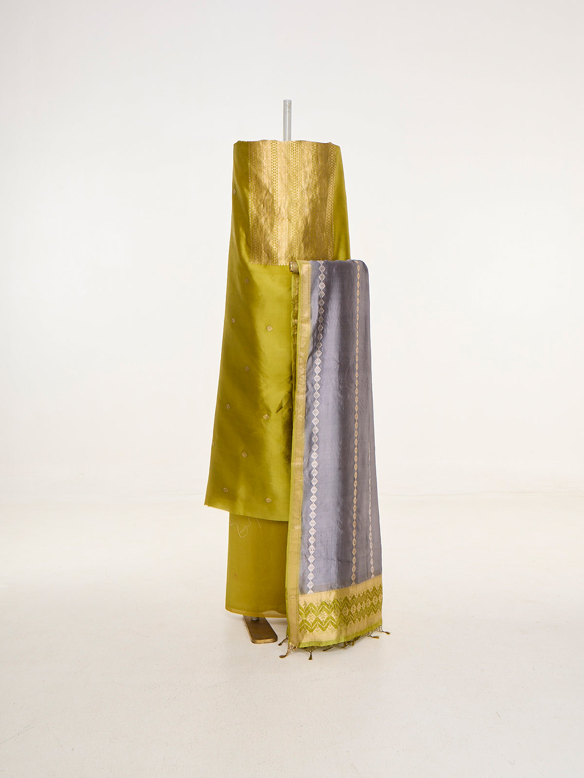 Handwoven Yellow Ochre Banarasi Suit Set