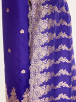 Handwoven Deep Purple Banarasi Suit Set