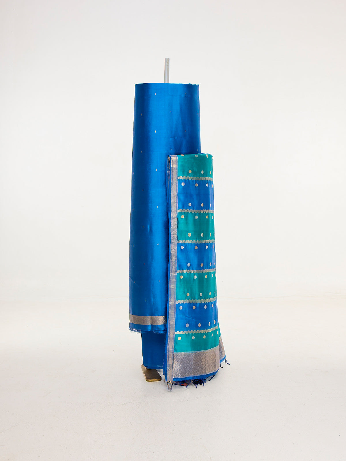 Handwoven Lapis Blue Banarasi Suit Set