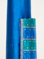 Handwoven Lapis Blue Banarasi Suit Set