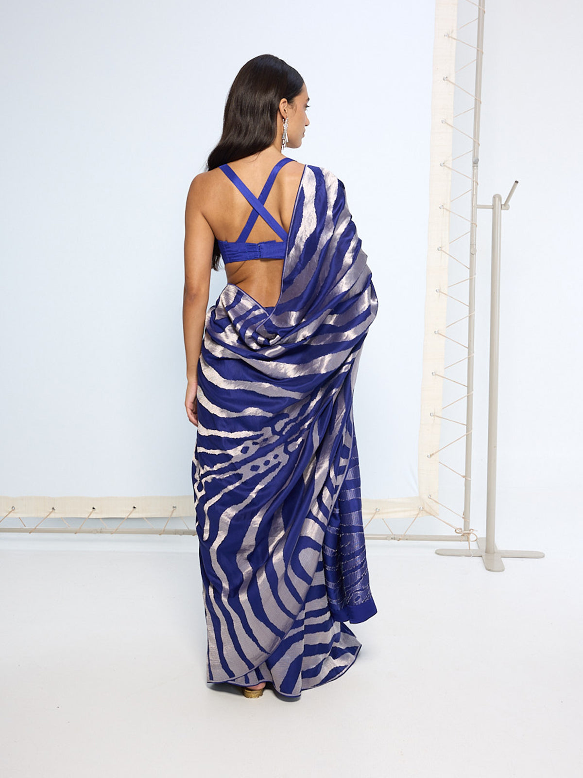 Handwoven Dark Blue Silk Saree