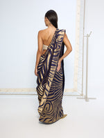 Handwoven Black & Gold Silk Saree