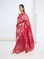 Handwoven Scarlet Silk Saree