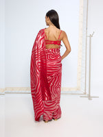 Handwoven Scarlet Silk Saree