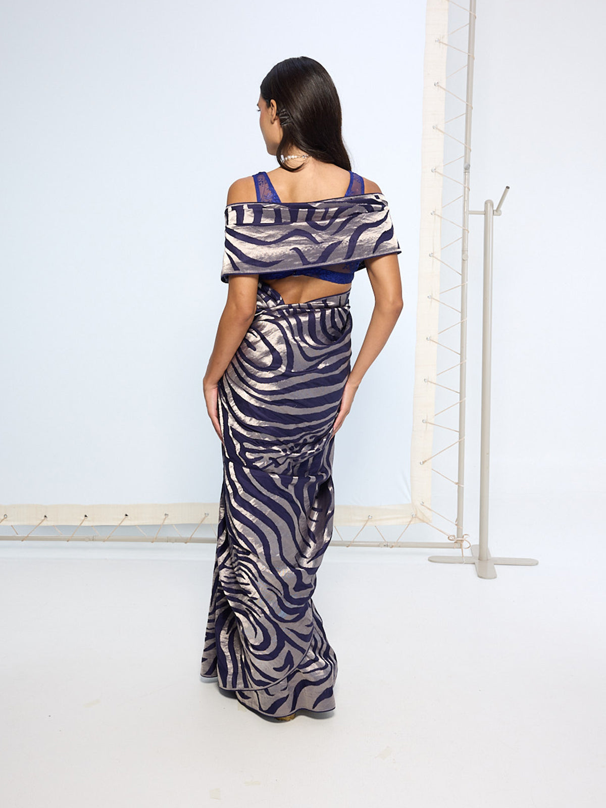 Handwoven Dark Blue Silk Saree