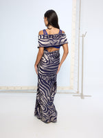 Handwoven Dark Blue Silk Saree