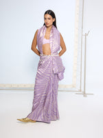Handwoven Lavender Silk Saree