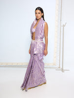 Handwoven Lavender Silk Saree