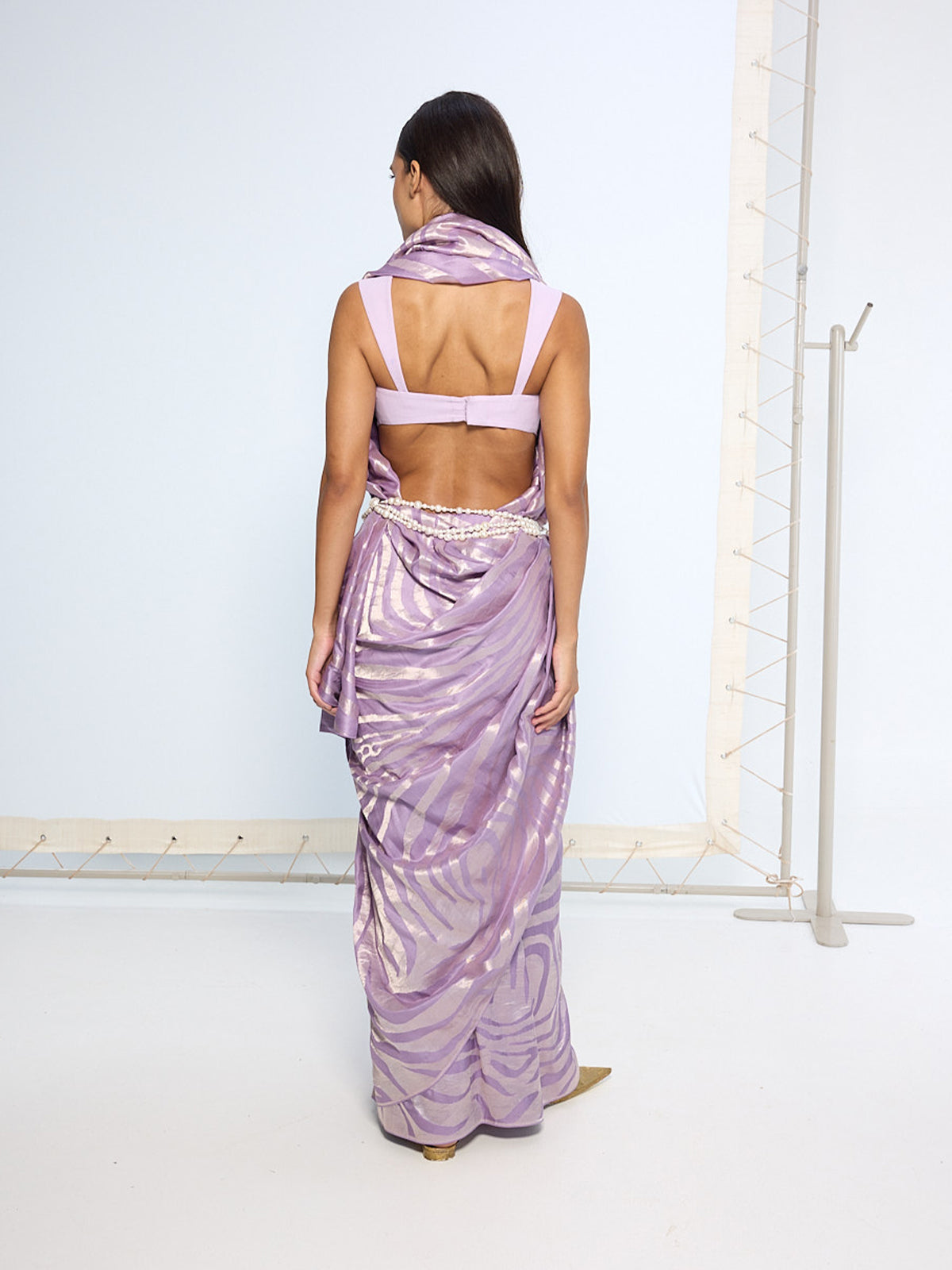 Handwoven Lavender Silk Saree