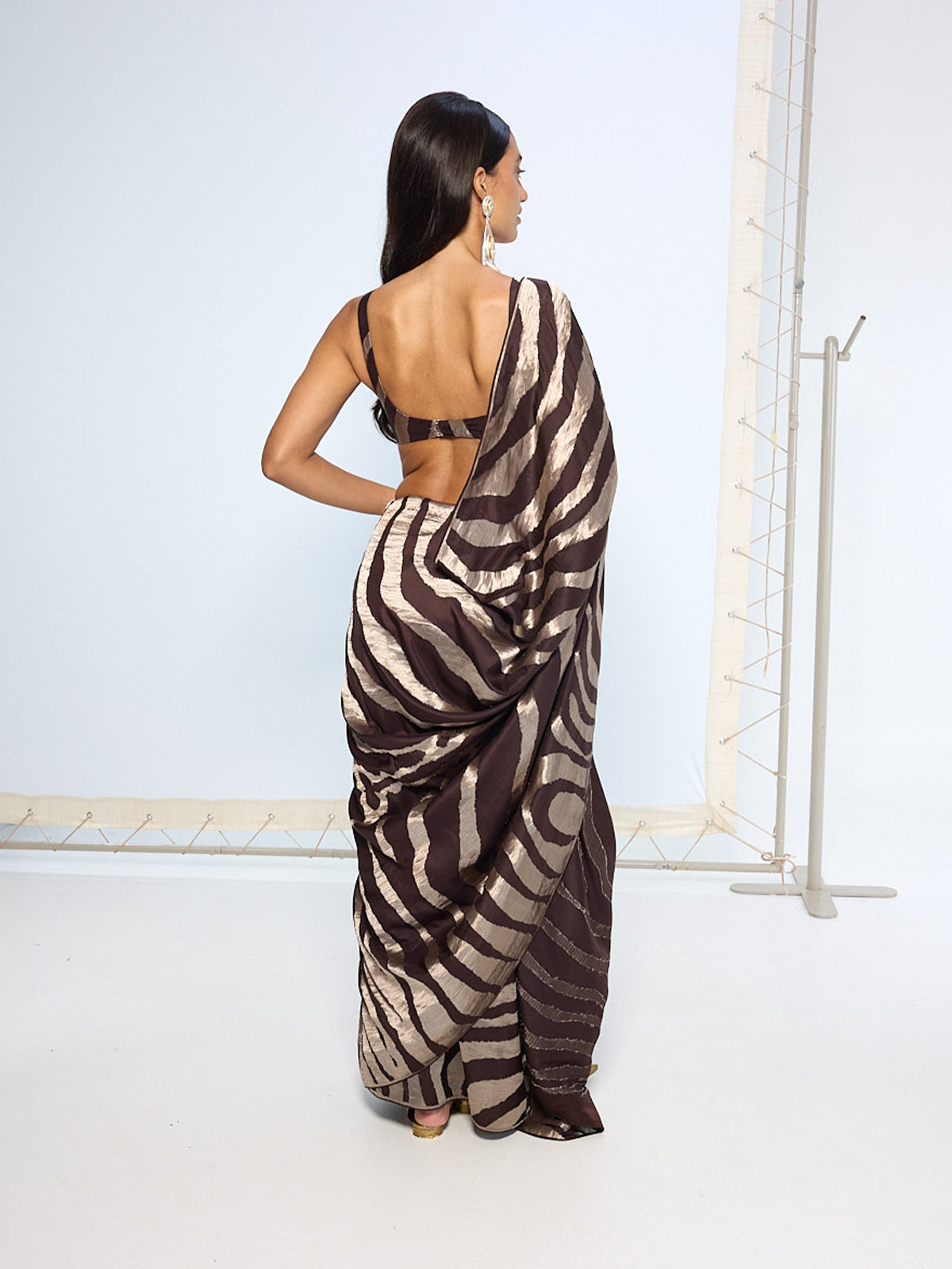 Handwoven Chocolate Brown Silk Saree