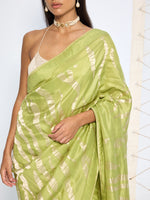 Handwoven Sage Green Silk Saree