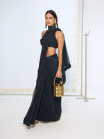 Noir Polka Dotted Saree