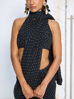 Noir Polka Dotted Saree
