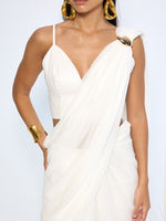 Ivory Movable Brooch Saree