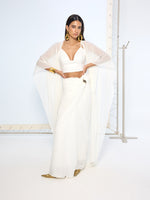 Handwoven Ivory Chiffon Cape