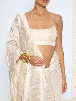 Handwoven Ivory Silk Saree