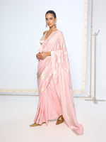 Handwoven Blush Pink Silk Saree