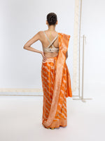Handwoven Burnt Orange Banarasi Saree