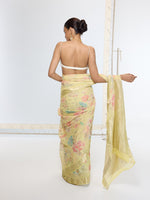 Handwoven Gold Printed Saree