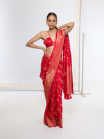 Handwoven Crimson Red Saree