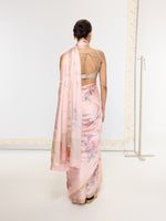 Handwoven Rose Quartz Printed Saree