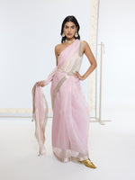 Handwoven Lavendar Rose Saree