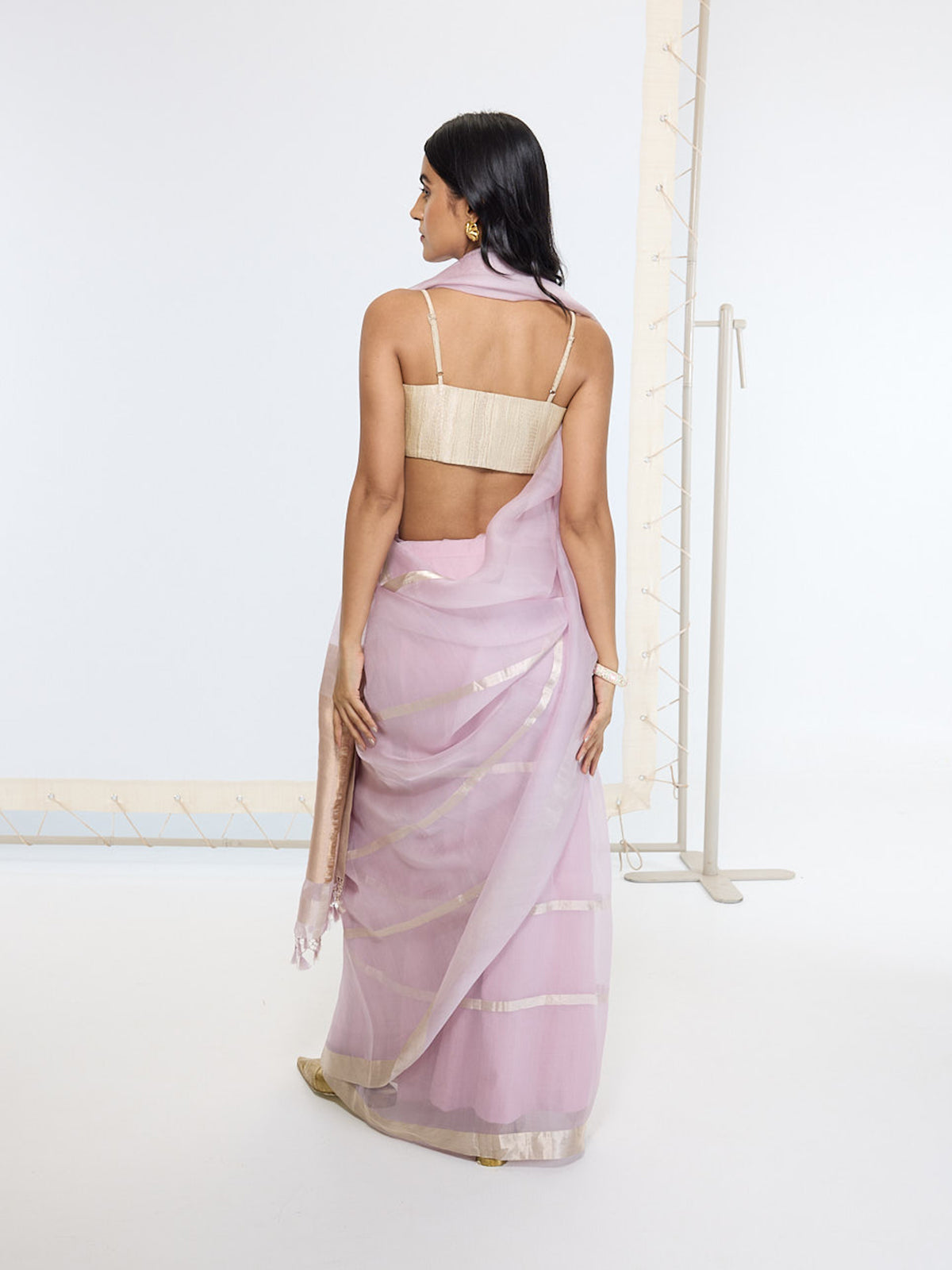 Handwoven Dusty Grape Saree