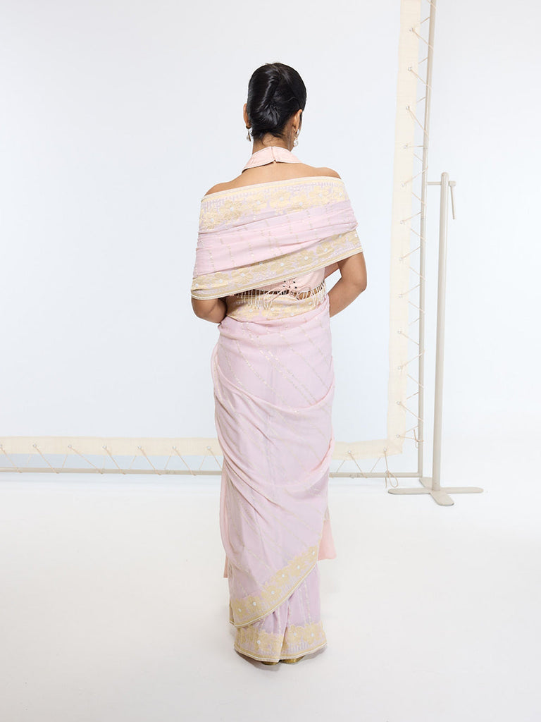 Handwoven Dusty Peach Saree
