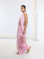 Handwoven Blush Pink Printed Saree