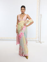 Handwoven Butter Yellow Printed Saree