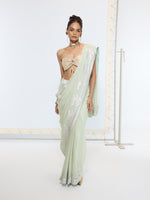 Handwoven Pastel Green Saree