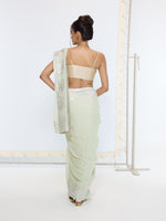 Handwoven Pastel Green Saree