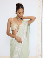 Handwoven Pastel Green Saree