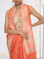 Handwoven Rusty Orange Saree