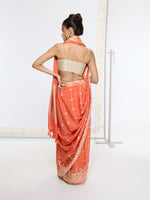 Handwoven Rusty Orange Saree