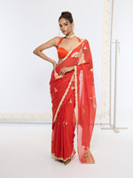Handwoven Ruby Red Saree