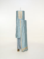 Handwoven Grey Banarasi Suit Set