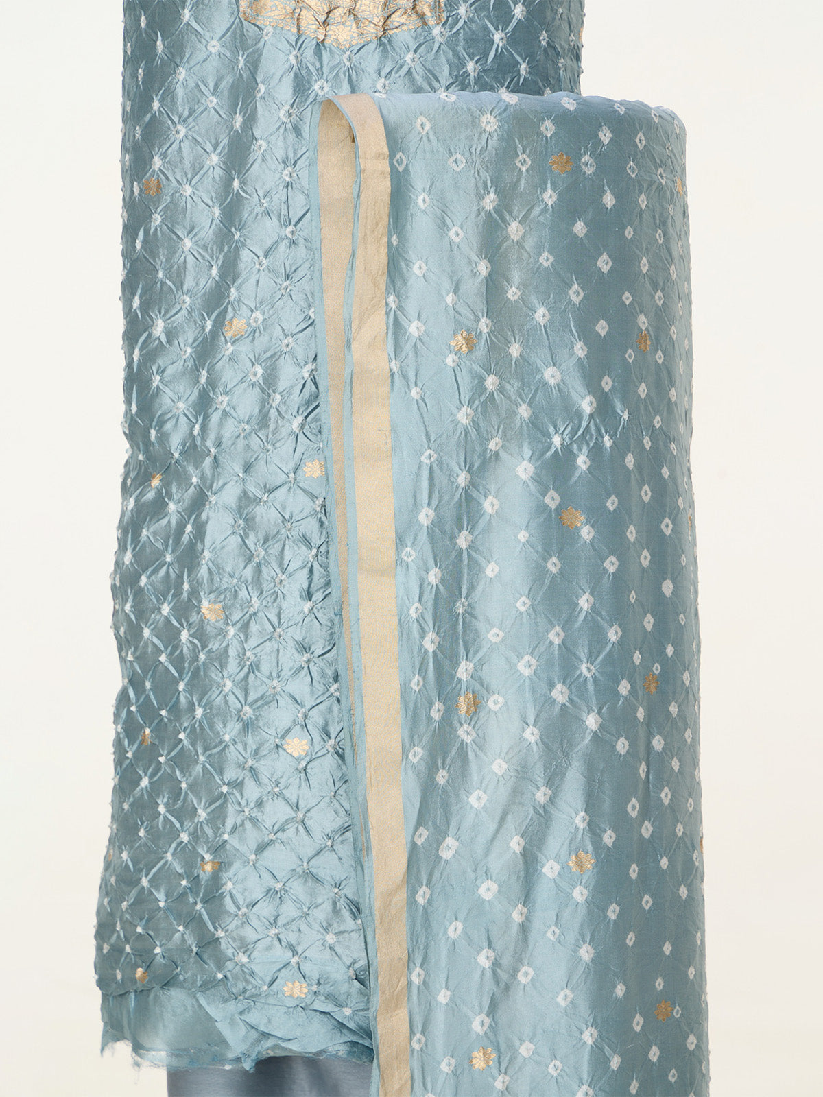 Handwoven Grey Banarasi Suit Set