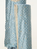 Handwoven Grey Banarasi Suit Set